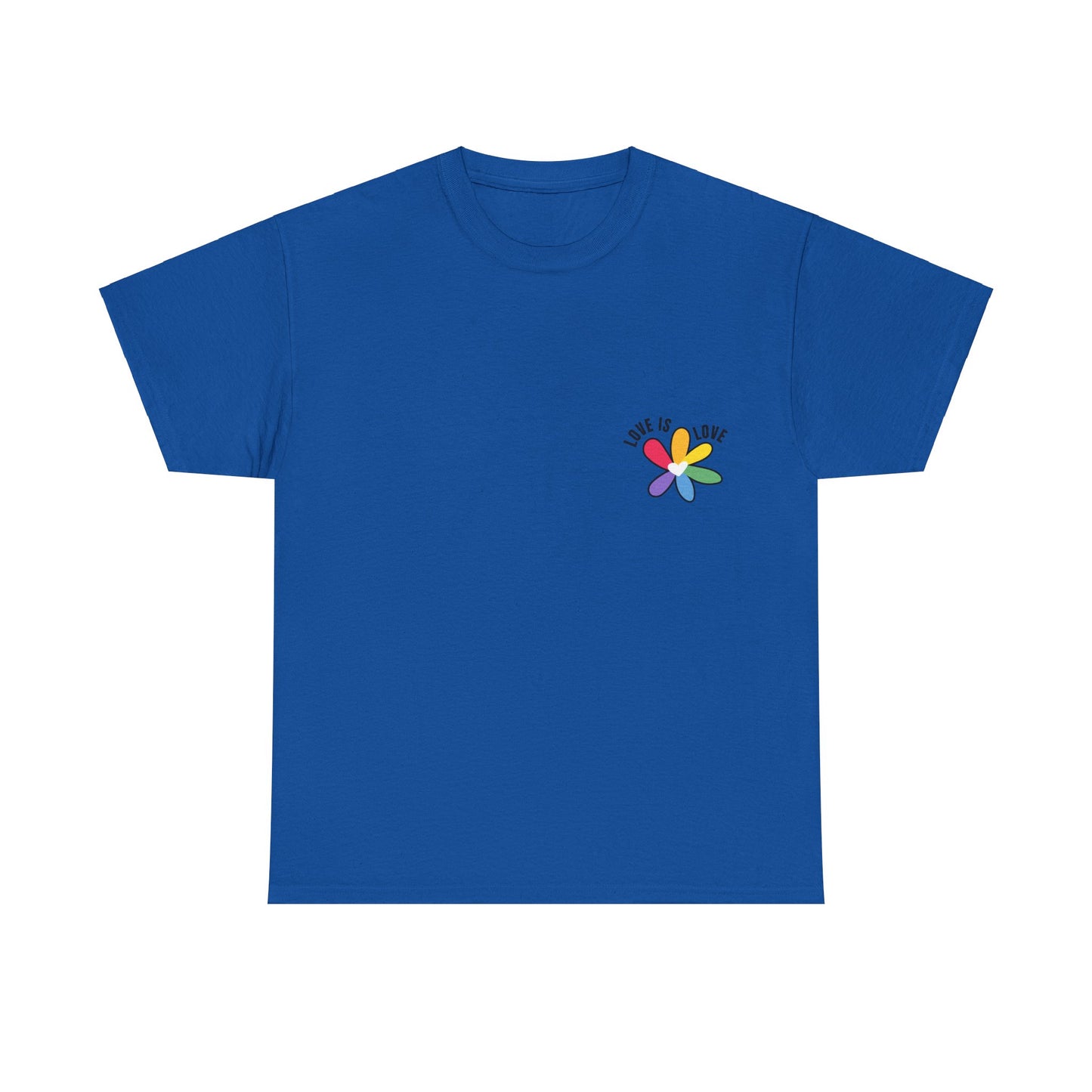 Unisex Heavy Cotton Tee - Rainbow Flower Mini