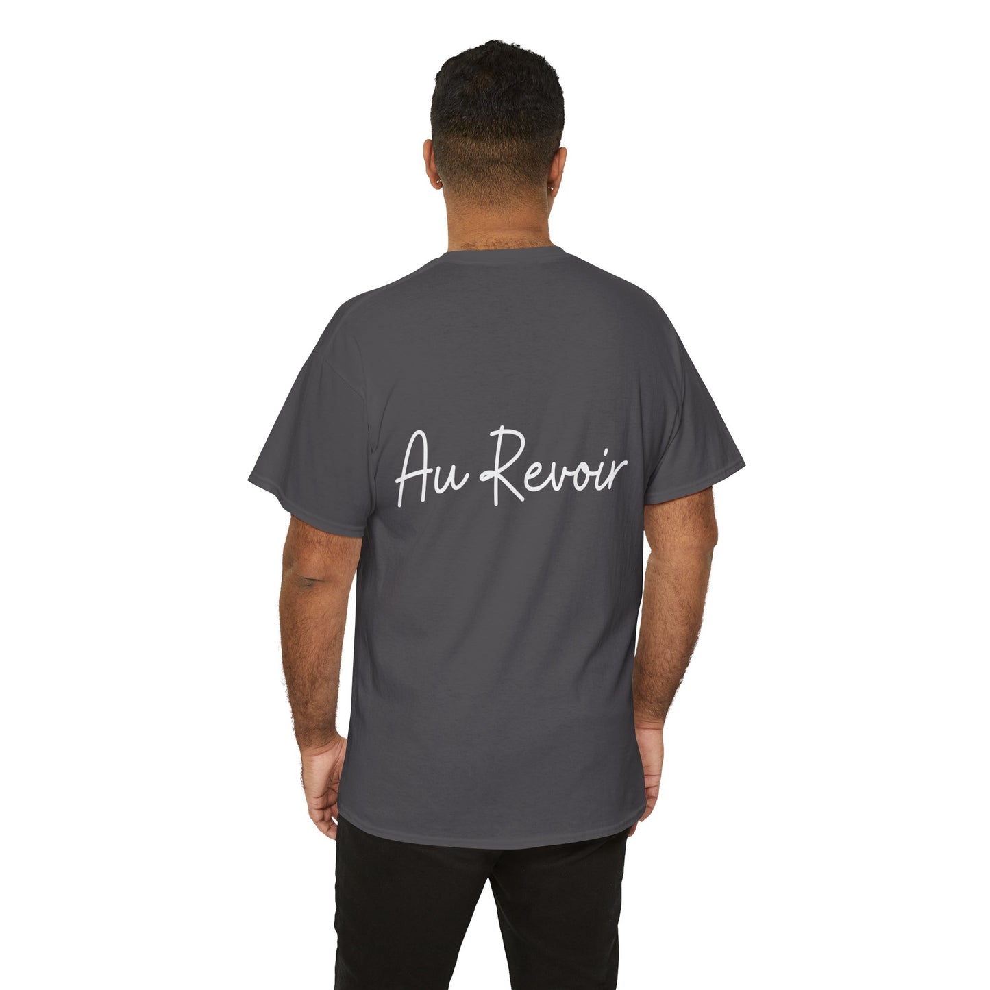 "Bonjour" & "Au Revoir" (French Greetings) Unisex Heavy Cotton Tee