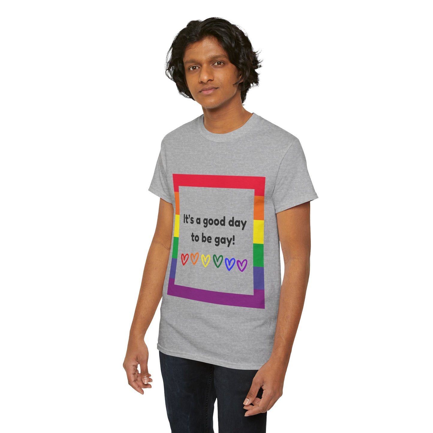 Unisex Heavy Cotton Tee - Good Day To Be Gay