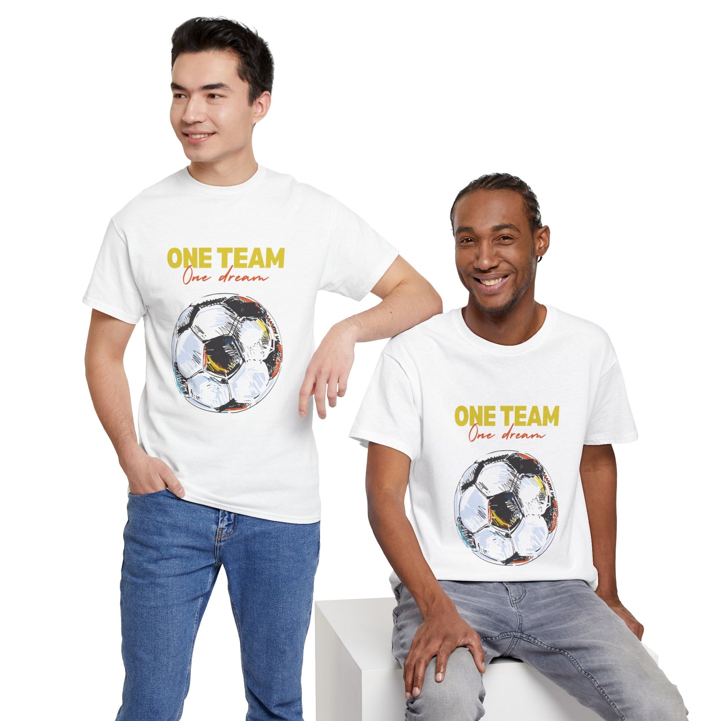 Unisex Heavy Cotton Tee - One Team, One Dream