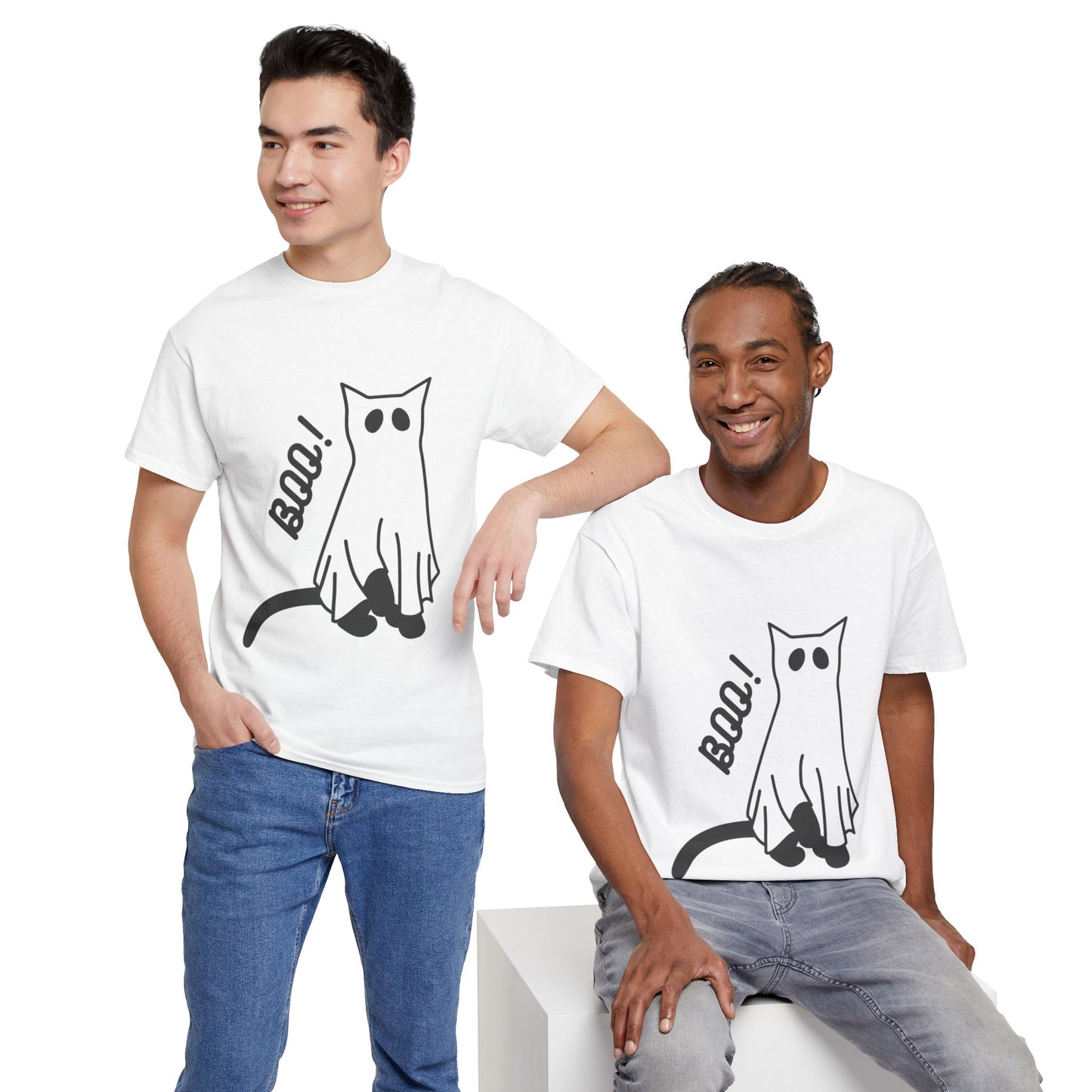 Unisex Heavy Cotton Tee - Boo Cat