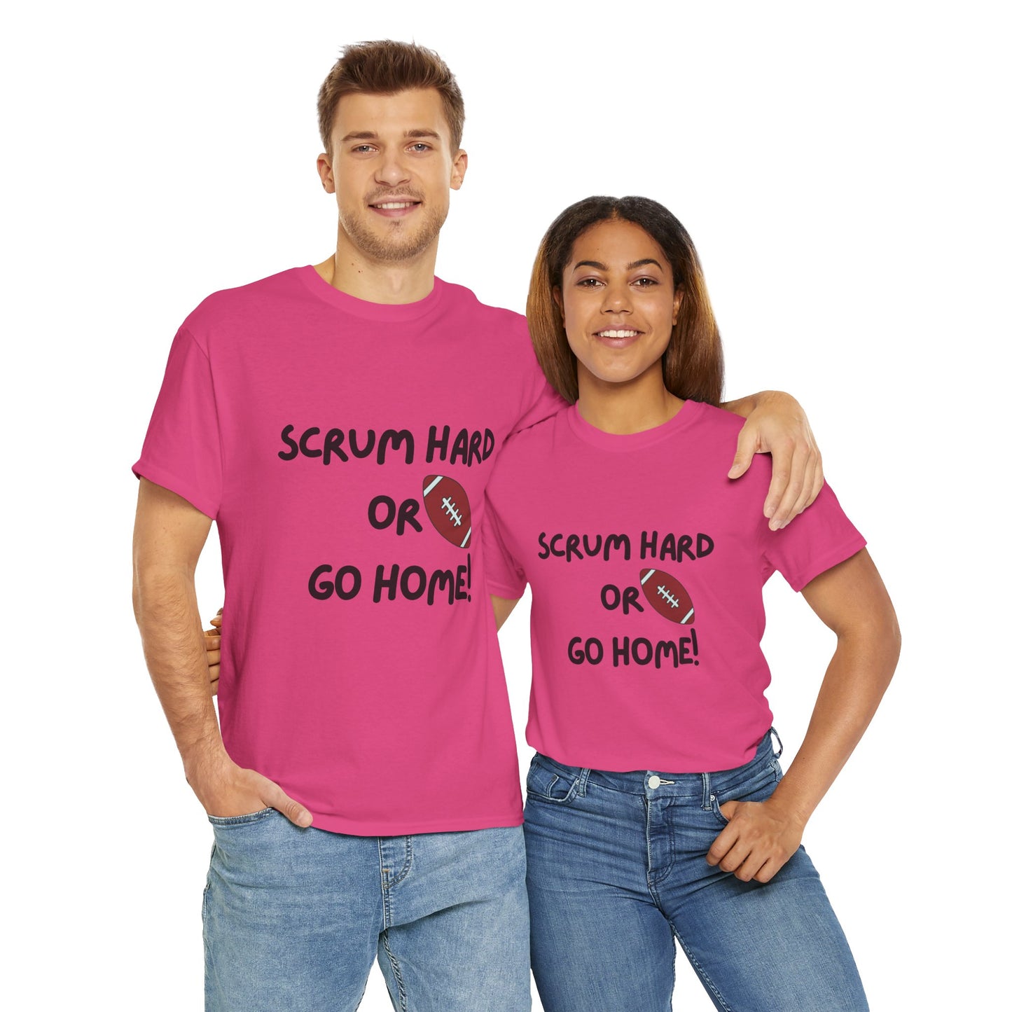 Unisex Heavy Cotton Tee - Scrum Hard Or Go Home