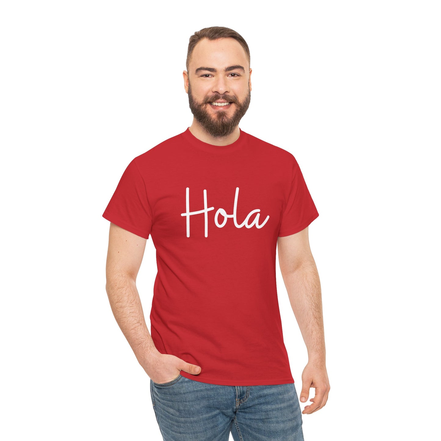 "Hola" & "Hasta Luego" (Spanish Greetings) Unisex Heavy Cotton Tee