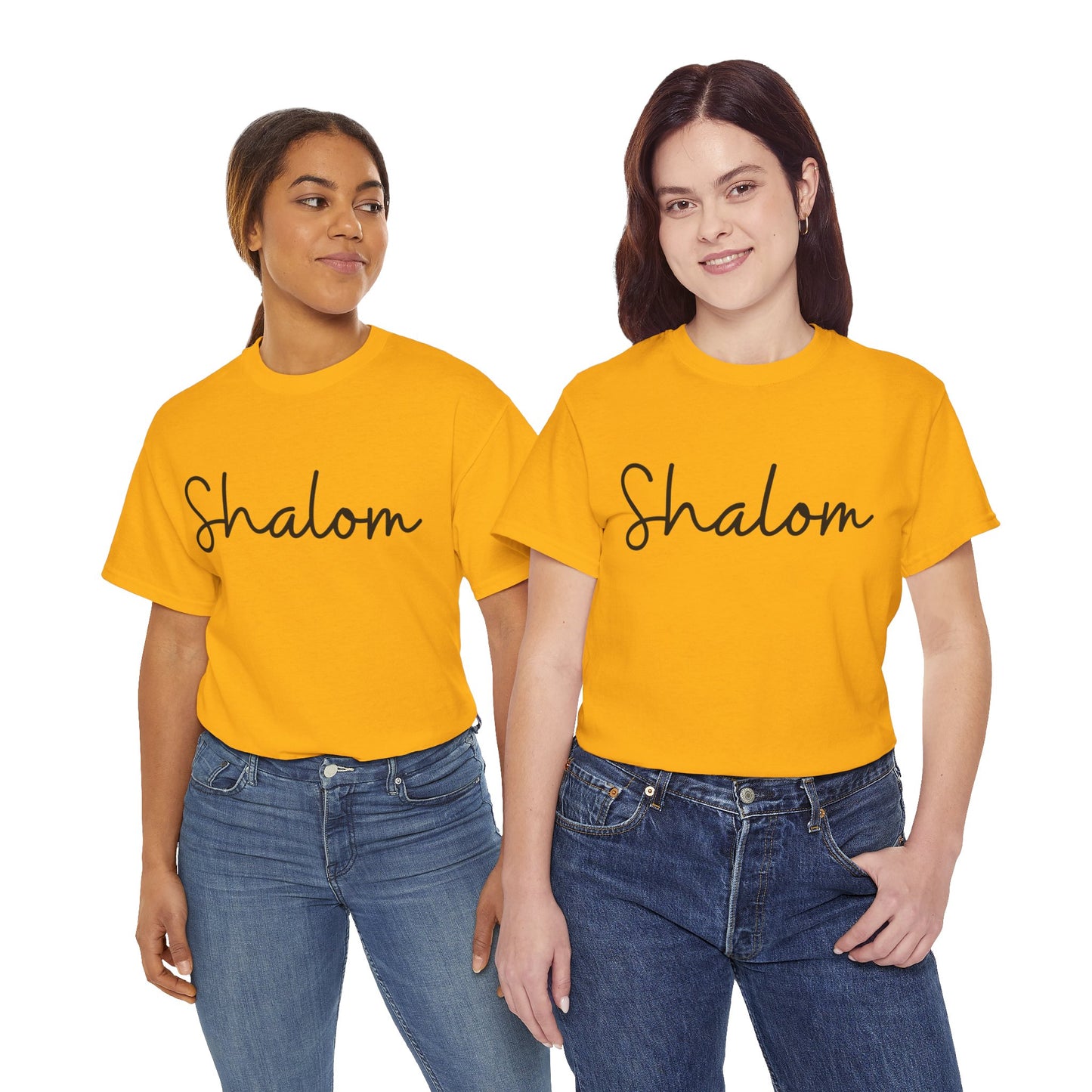 "Shalom" (Hebrew Greeting) Unisex Heavy Cotton Tee