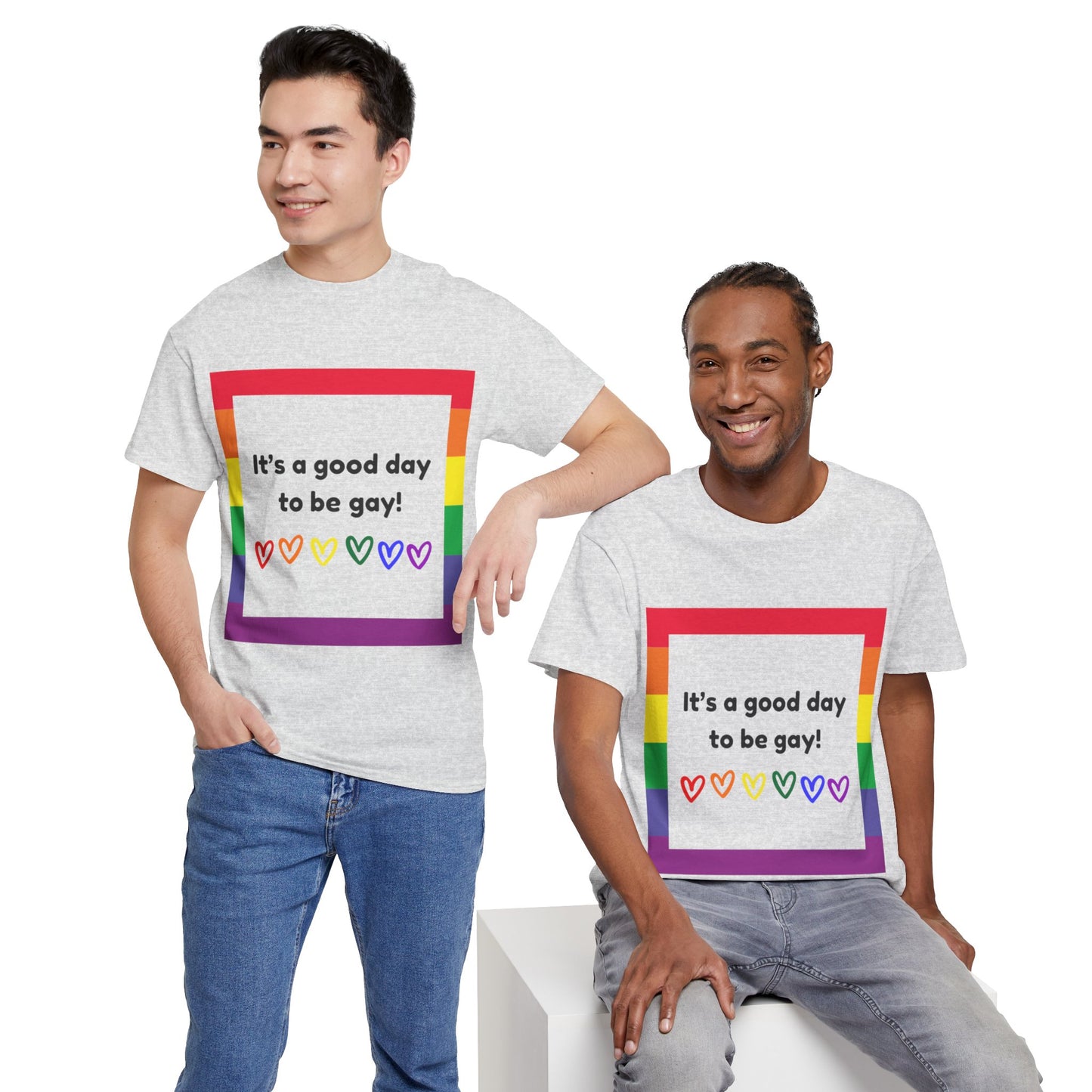 Unisex Heavy Cotton Tee - Good Day To Be Gay