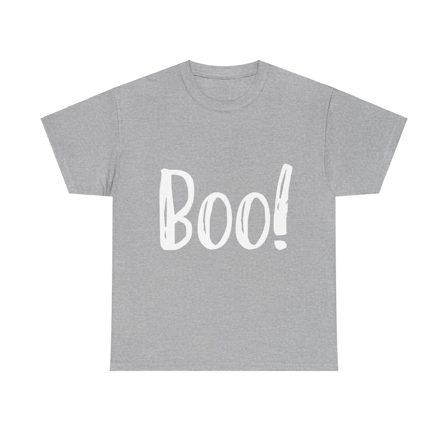 Unisex Heavy Cotton Tee - Boo White Print