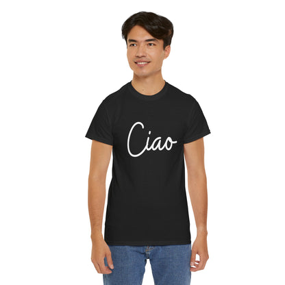 "Ciao" & "Arrivederci" (Italian Greetings) Unisex Heavy Cotton Tee