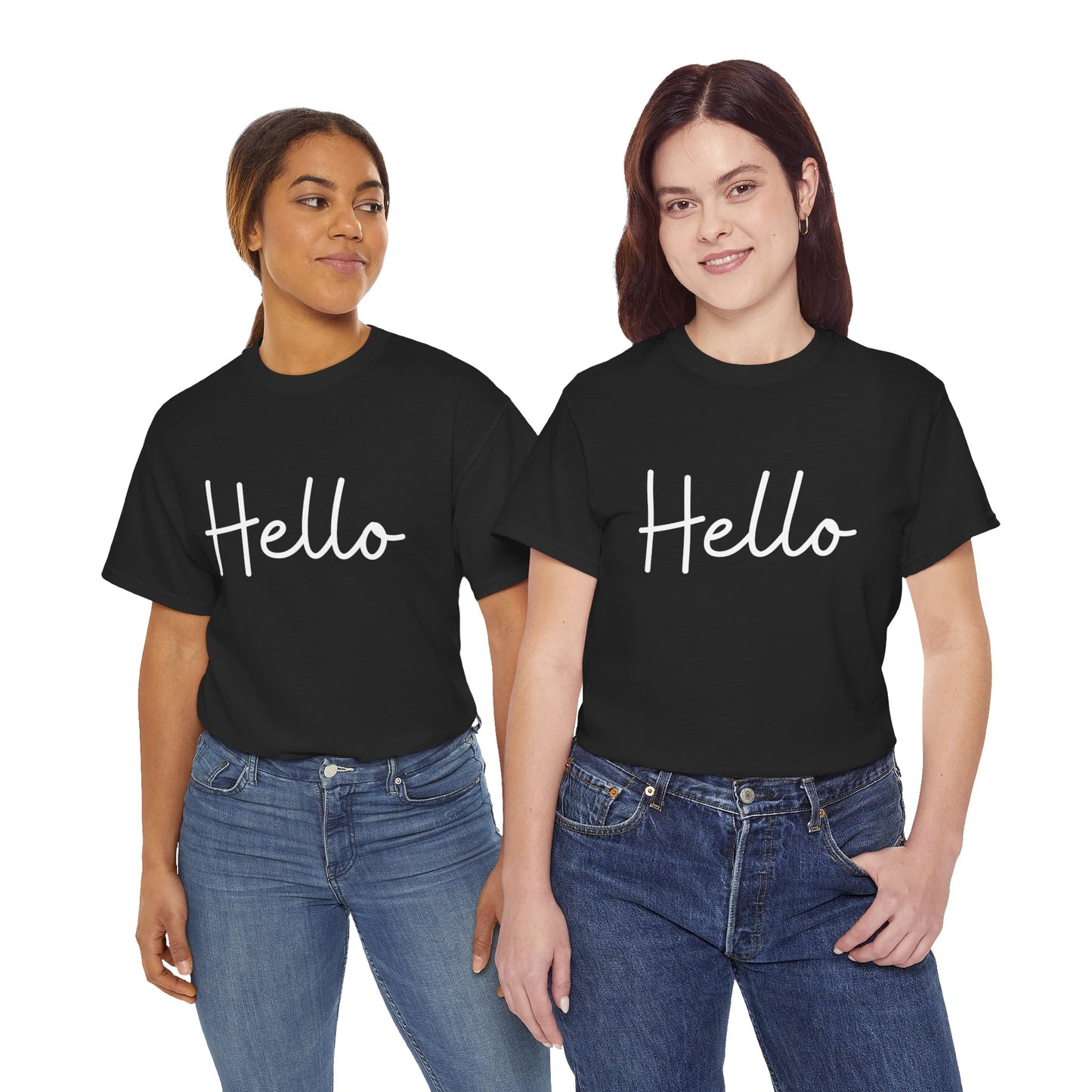 "Hello" & "Goodbye" (English Greetings) Unisex Heavy Cotton Tee