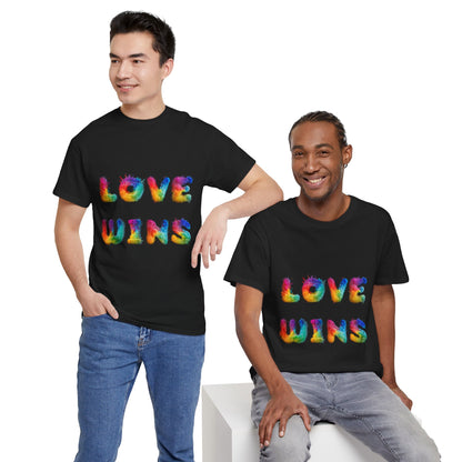 Unisex Heavy Cotton Tee - Love Wins Burst