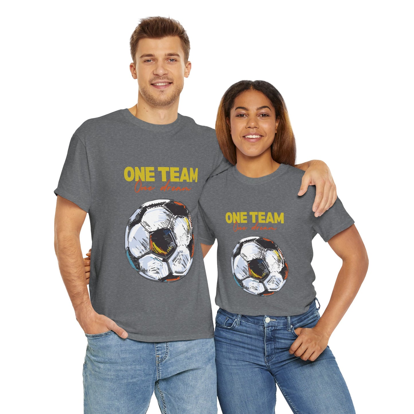 Unisex Heavy Cotton Tee - One Team, One Dream