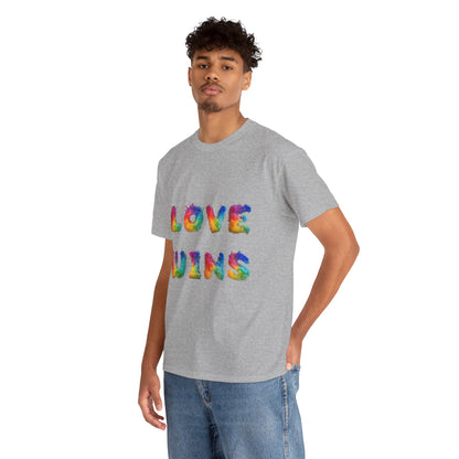 Unisex Heavy Cotton Tee - Love Wins Burst