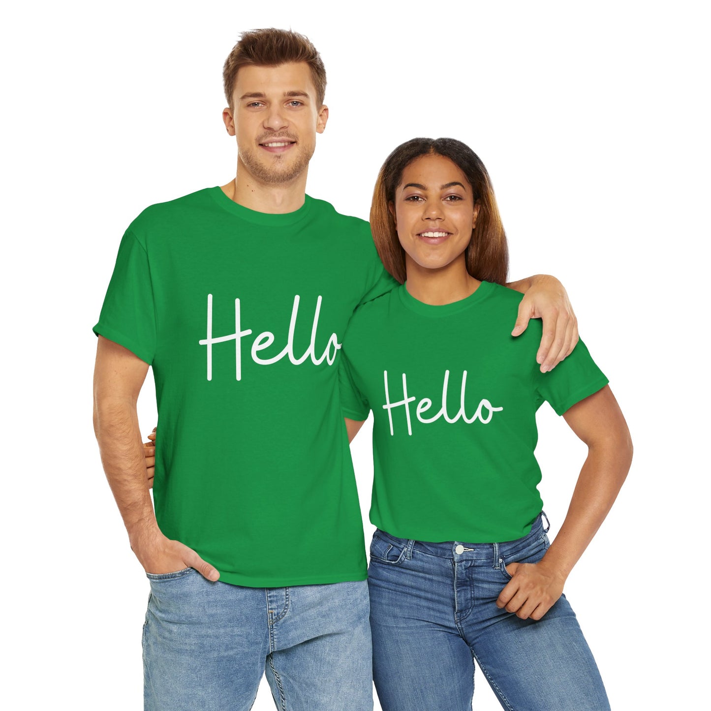 "Hello" & "Goodbye" (English Greetings) Unisex Heavy Cotton Tee