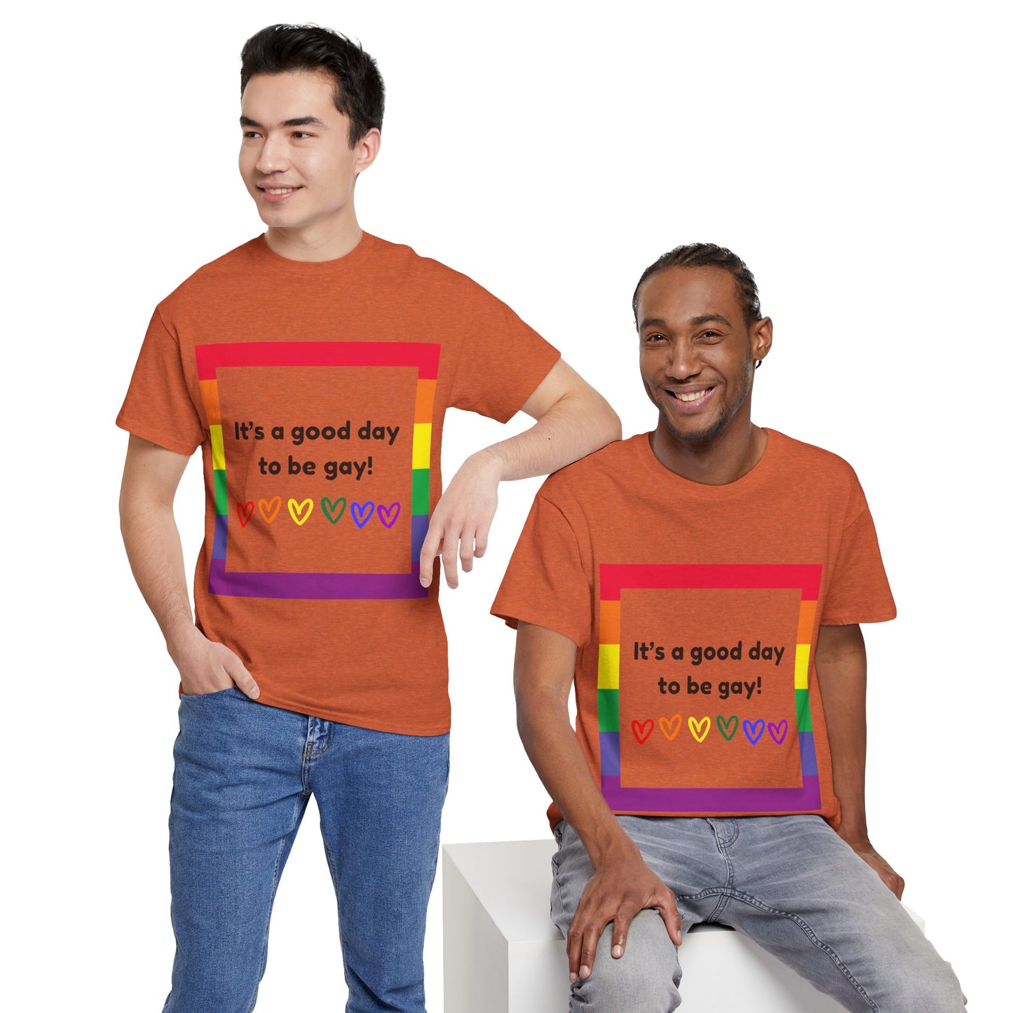 Unisex Heavy Cotton Tee - Good Day To Be Gay