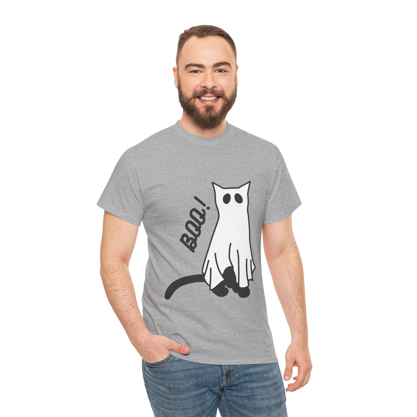 Unisex Heavy Cotton Tee - Boo Cat