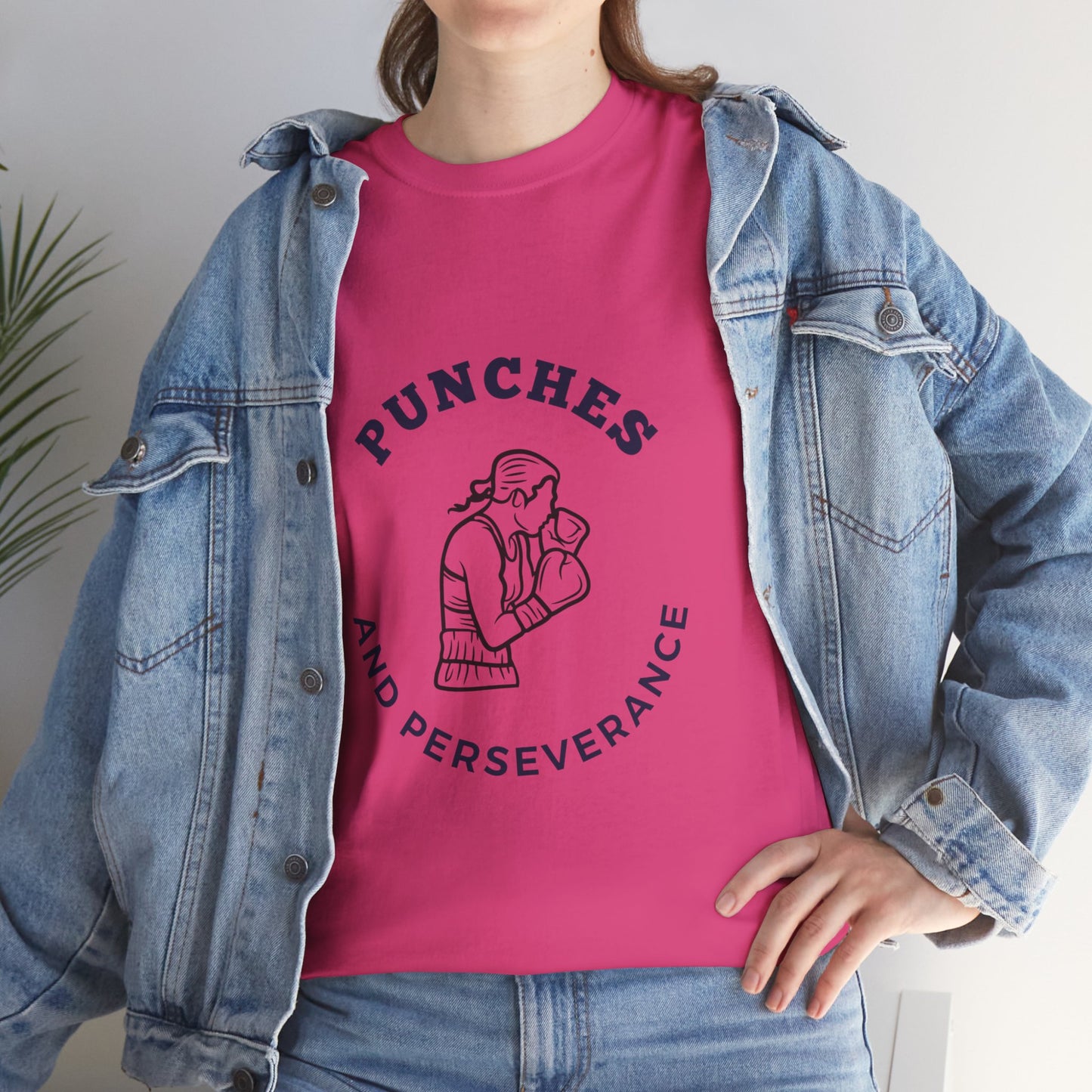 Unisex Heavy Cotton Tee - Punches And Perseverance Woman