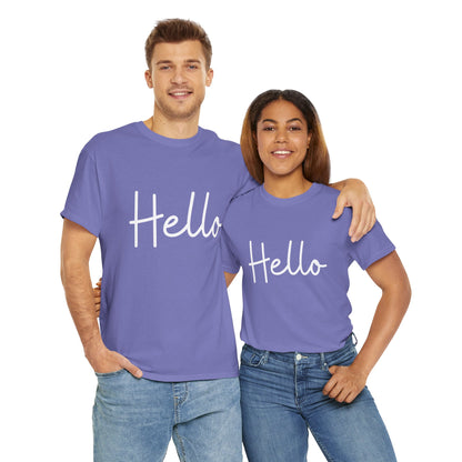 "Hello" & "Goodbye" (English Greetings) Unisex Heavy Cotton Tee