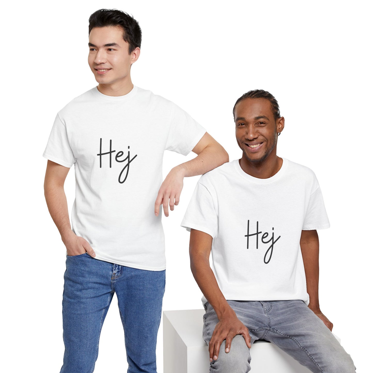 "Hej" (Danish Greeting) Unisex Heavy Cotton Tee