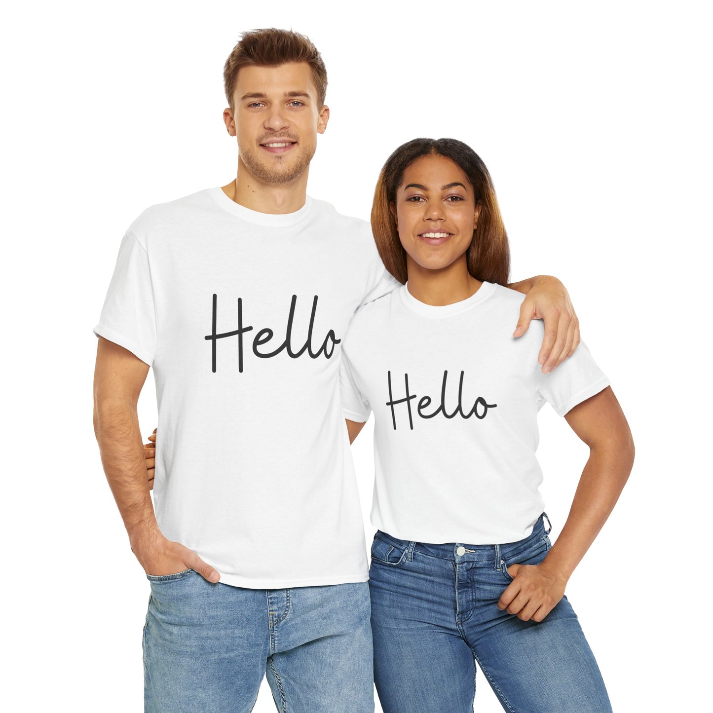 "Hello" & "Goodbye" (English Greeting) Unisex Heavy Cotton Tee