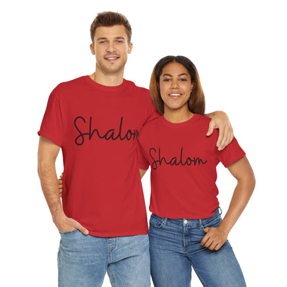 "Shalom" (Hebrew Greeting) Unisex Heavy Cotton Tee