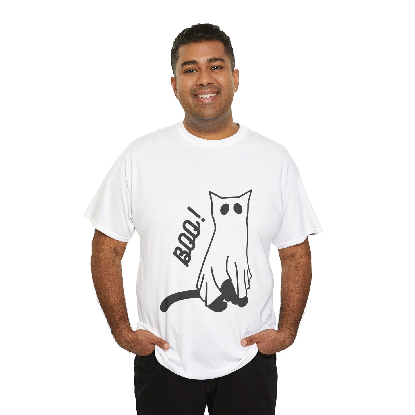 Unisex Heavy Cotton Tee - Boo Cat