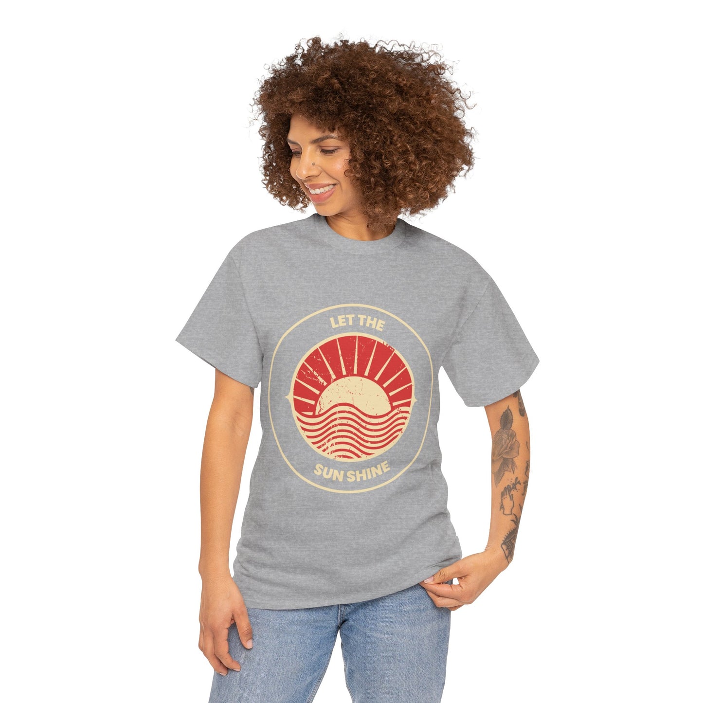 Unisex Heavy Cotton Tee - Let The Sun Shine