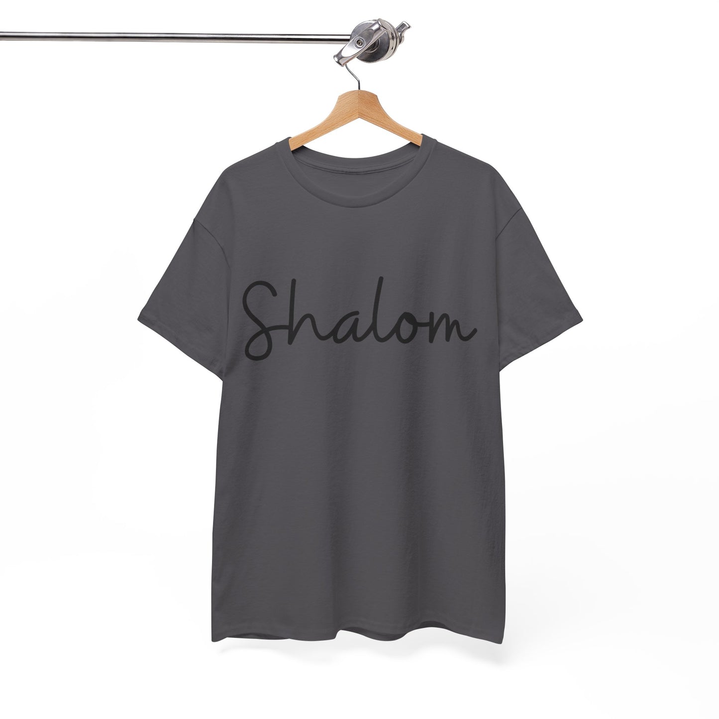 "Shalom" (Hebrew Greeting) Unisex Heavy Cotton Tee