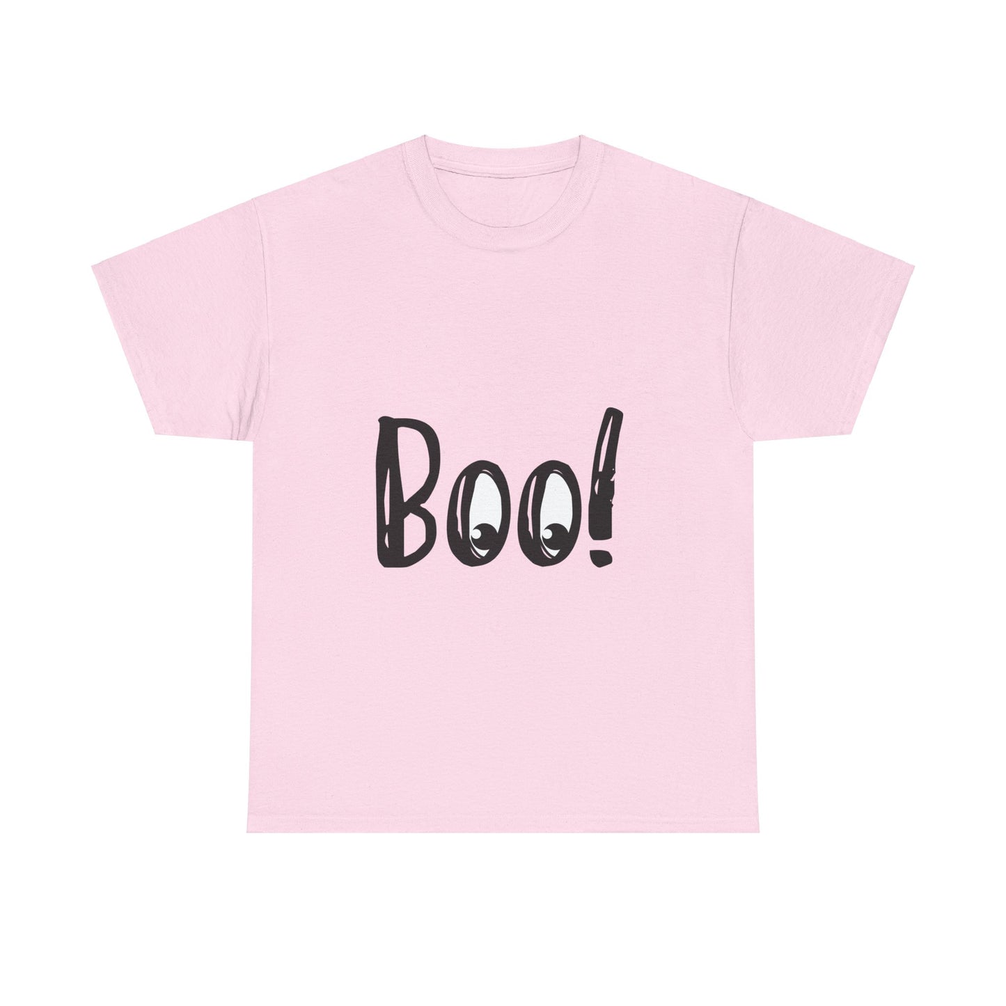 Unisex Heavy Cotton Tee - Boo Black Print